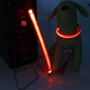 Kép 2/2 - Világító éjszakai LED póráz USB töltéssel, piros