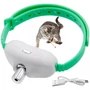 Kép 1/8 - Interaktív lézeres macskanyakörv USB töltéssel, zöld