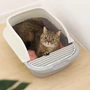 Kép 3/4 - Fröccsenésmentes macska alomtálca, kék