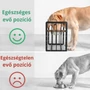 Kép 8/10 - Magasított, állítható dupla kutyatál állvány, L