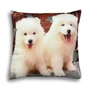 Kép 1/2 - Samoyed kölykök mintás párna, 45 x 45 cm
