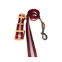 Kép 1/3 - Hevederes póráz szett állítható nyakörvvel, piros