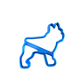 Kép 1/2 - Francia bulldog mintás sütemény kiszúró, kék