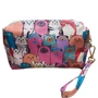 Kép 1/4 - Macska mintás kozmetikai táska, rózsaszín