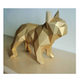Kép 3/10 - 3D Francia bulldog papírszobor készítő készlet, arany