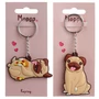Kép 2/4 - Boldog mopsz kulcstartó, PVC