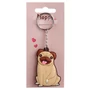 Kép 1/4 - Boldog mopsz kulcstartó, PVC