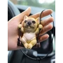 Kép 2/3 - Autóba akasztható 3D francia bulldog szobor dísz