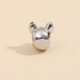 Kép 3/3 - Francia bulldog fej charm karkötőre, ezüst színű