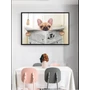 Kép 1/2 - Humoros francia bulldog vászonkép - olvasó buci, több méretben