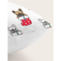 Kép 4/4 - Karácsonyi mintás francia bulldog párna, 45 x 45 cm