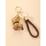Kép 2/2 - Barna francia bulldog kulcstartó, prémium