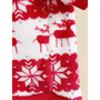 Kép 3/6 - Norvégmintás karácsonyi pulcsi kisállatoknak, piros-fehér, XL