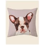 Kép 2/4 - Festett jellegű francia bulldogos párna, 45 x 45 cm