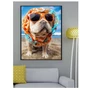 Kép 4/6 - BASIC Gyémántfestő szett, francia bulldog a tengerparton, 40x30 cm, keret nélkül
