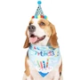 Kép 1/4 - Kutya Születésnapi szett, fiús (kék), kendő + csákó