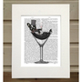 Kép 1/3 - Francia bulldog martinis pohárban - könyvnyomtatás, art print