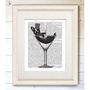 Kép 3/3 - Francia bulldog martinis pohárban - könyvnyomtatás, art print