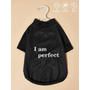Kép 2/7 - "I am perfect" poliészter kutyaruha, fekete, XL-es